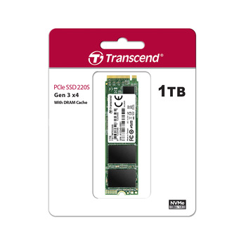TRANSCEND 1TB, M.2 2280, PCIe Gen3x4, M-Key, 3D TLC, with Dram