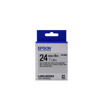 EPSON LABEL CARTRIDGE MATTE LK-6SBE BLACK/MATT SILVER 24MM (9M)