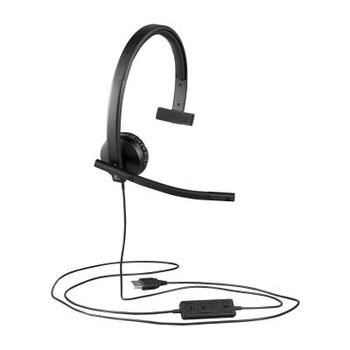Logitech H570e Stereo USB Headset.WITH LEATHERETTE PAD